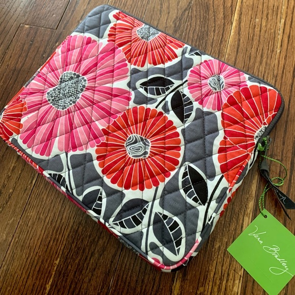 NWT Vera Bradley Tablet Sleeve Cheery Blossoms Cherry computer case - Picture 4 of 11